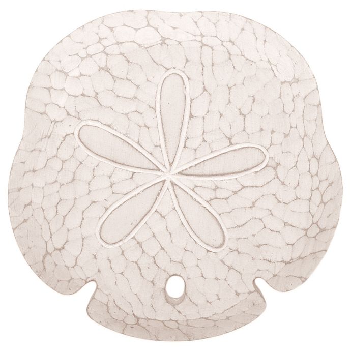 Decorative Beach Sand Dollar Wall Plaque in White Finish Bed Bath