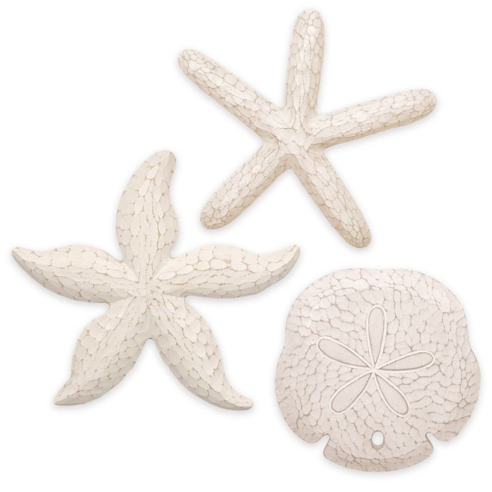 Decorative Beach Wall Plaque Collection in White Finish | Bed Bath & Beyond