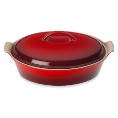 Le Creuset&reg; 4-Quart Oval Covered Casserole in Cerise. View a larger version of this product image.