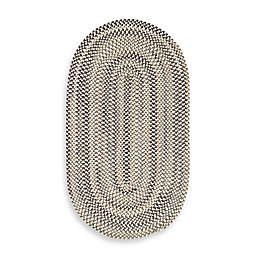 Capel Rugs Sherwood Forest Braided Oval Rug in Grey