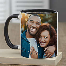Romantic Photo Personalized 11 oz. Coffee Mug in Black