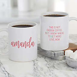 Scripty Style Personalized 11 oz. Coffee Mug in White