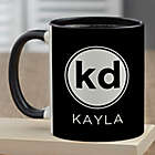Alternate image 0 for Modern Initials Personalized 11 oz. Coffee Mug in Black