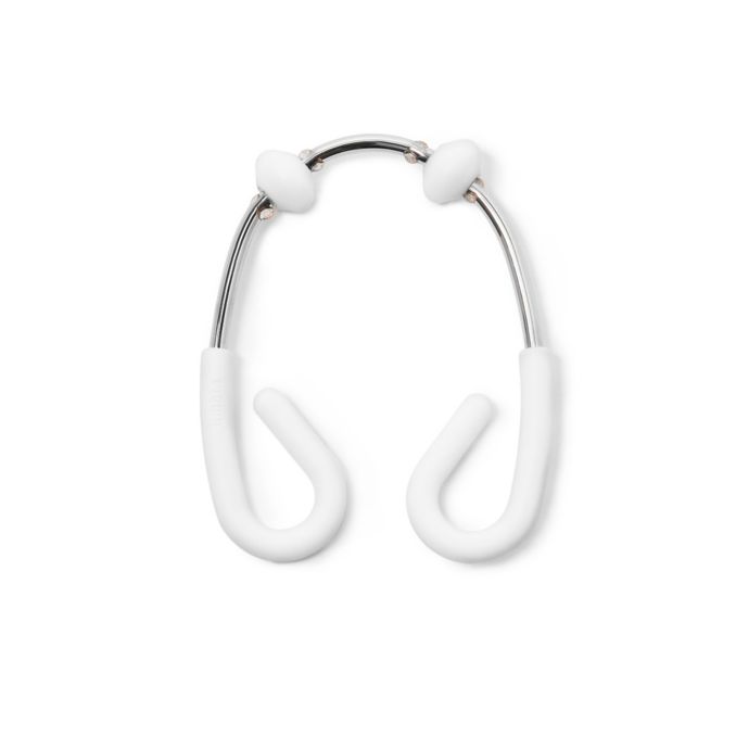 Umbra® Stainless Steel Flex Double Shower Curtain Rings in White/Chrome