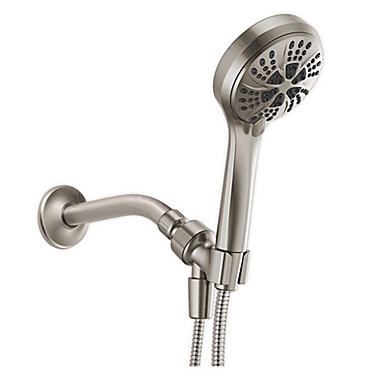 Delta&reg; 6-Spray SpotShield Handheld Showerhead in Brushed Nickel. View a larger version of this product image.