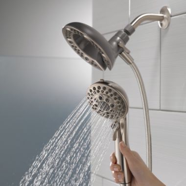 Delta In2ition Two In One Handheld Shower Head In Brushed Nickel Bed Bath Beyond