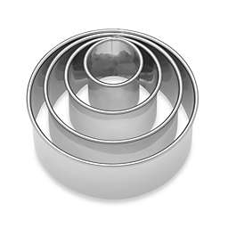 Ateco® 4-Piece Stainless Steel Plain Round Cookie Cutter Set