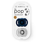 Alternate image 7 for Doddle &amp; Co. 2-Pack Pop 0-6M Silicone Pacifier in Navy/Grey