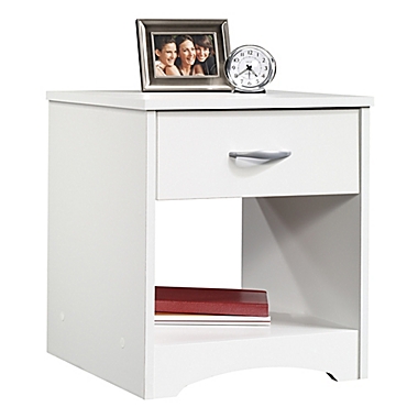 Sauder&reg; Beginnings 1-Drawer Night Stand in White. View a larger version of this product image.