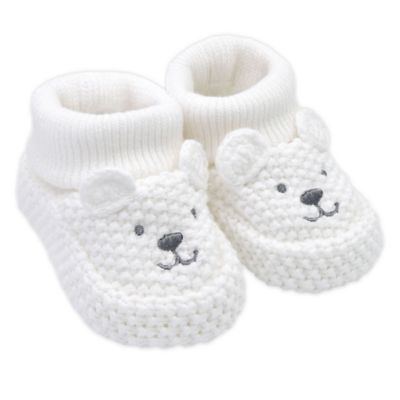 carter's® Crochet Bear Booties in Ivory 