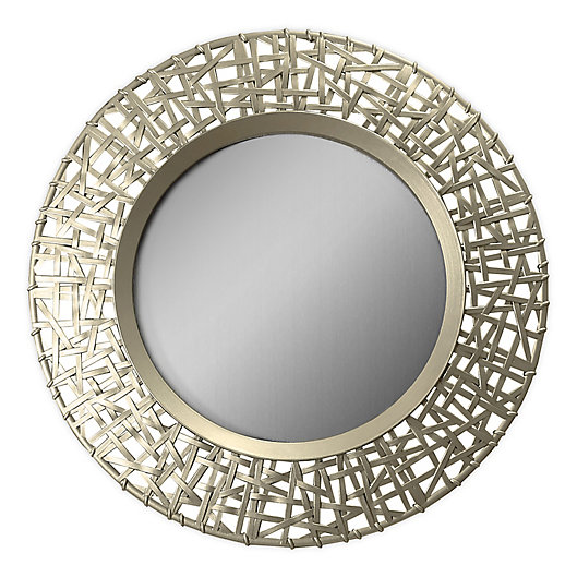 Alternate image 1 for Arthouse Round Lattice Wall Mirror in Gold