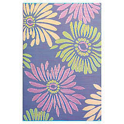 Mad Mats® Daisy 5' x 8' Flat-Weave Indoor/Outdoor Area Rug in Violet
