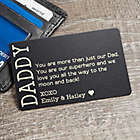 Alternate image 0 for I Love You Dad Engraved Metal Wallet Card