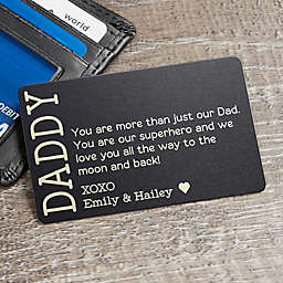I Love You Dad Engraved Metal Wallet Card