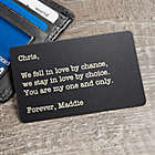 Alternate image 0 for The One I Love Personalized Metal Wallet Card