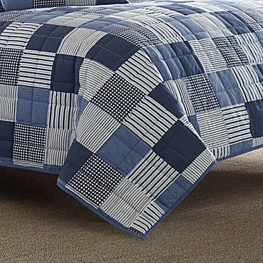 Nautica&reg; Holly Grove Quilt Set in Blue. View a larger version of this product image.