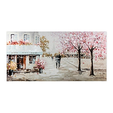 Street Scene 48-Inch x 24-Inch Wrapped Canvas Wall Art. View a larger version of this product image.