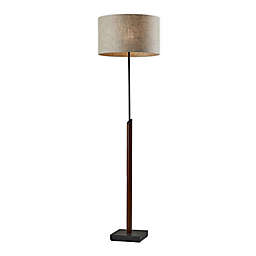 Adesso® Ethan Black with Walnut Wood Floor Lamp in Black/Walnut