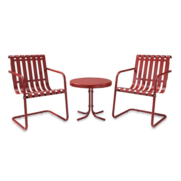 Crosley Gracie 3 Piece Metal Outdoor Seating Sets Bed Bath Beyond