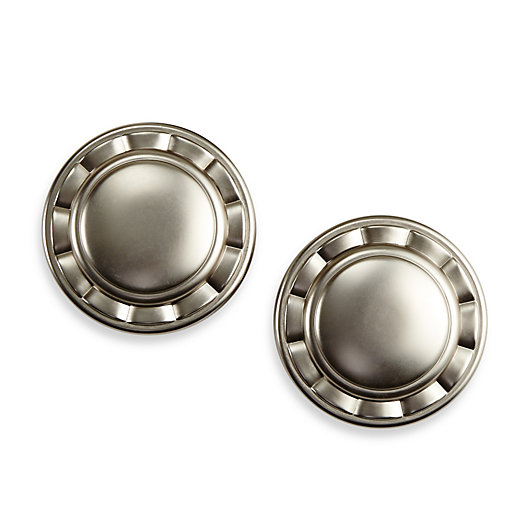 Alternate image 1 for Cambria® Elite Complete Drapery Spindle in Brushed Nickel (Set of 2)