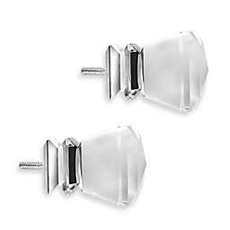 Cambria® Premier Complete Princess Cut Finials in Polished Nickel (Set of 2)