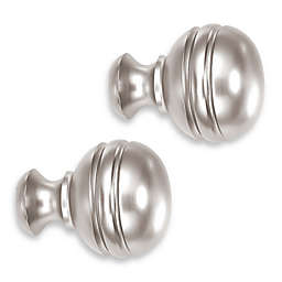 Cambria® Classic Complete® Orbit Finial in Brushed Nickel (Set of 2)