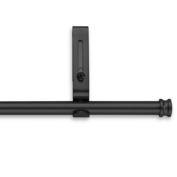 Cambria Classic Complete Decorative Drapery Rod In Satin Black