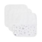 Alternate image 1 for Elegant Baby&reg; 3-Pack Moons &amp; Stars Washcloths in White