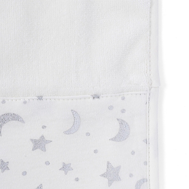 Elegant Baby&reg; 3-Pack Moons &amp; Stars Washcloths in White. View a larger version of this product image.