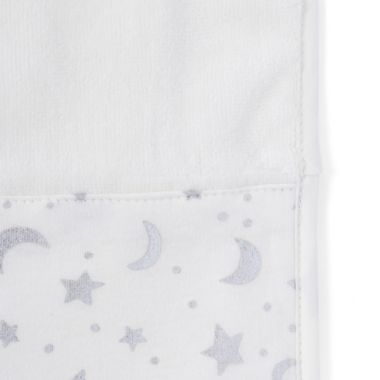 Elegant Baby&reg; 3-Pack Moons &amp; Stars Washcloths in White. View a larger version of this product image.