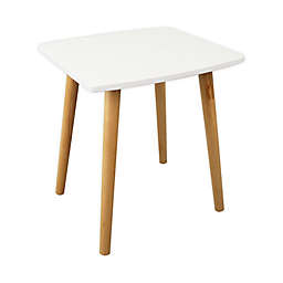 Casual Home Ezly End Table in White/Natural