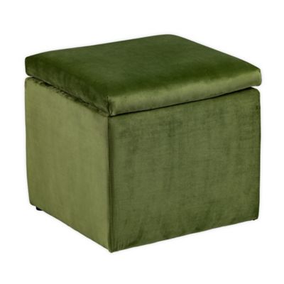 Best Selling Southern Enterprises Tarzly Upholstered Storage Ottoman In Green Accuweather Shop