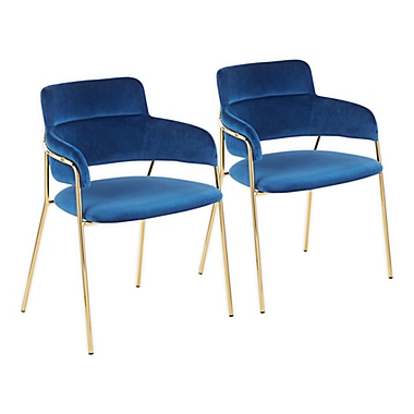LumiSource&reg; Napoli Contemporary Chairs in Blue (Set of 2). View a larger version of this product image.