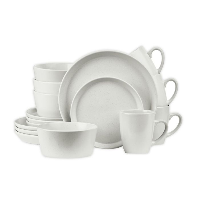 Stone Lain 16Piece Dinnerware Set in Snow White Bed Bath and Beyond