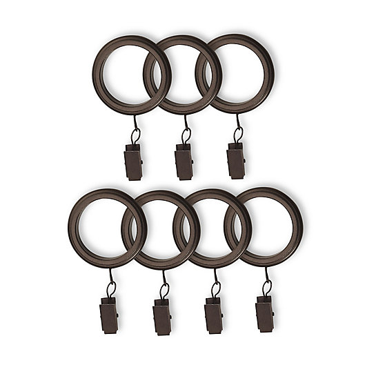 6 colors New 10 Curtain Rings w/ Clips 1-3/8" ID 