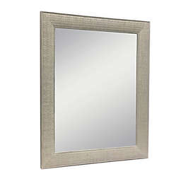Pinefield White Weave 26-Inch x 32-Inch Rectangle Wall Mirror