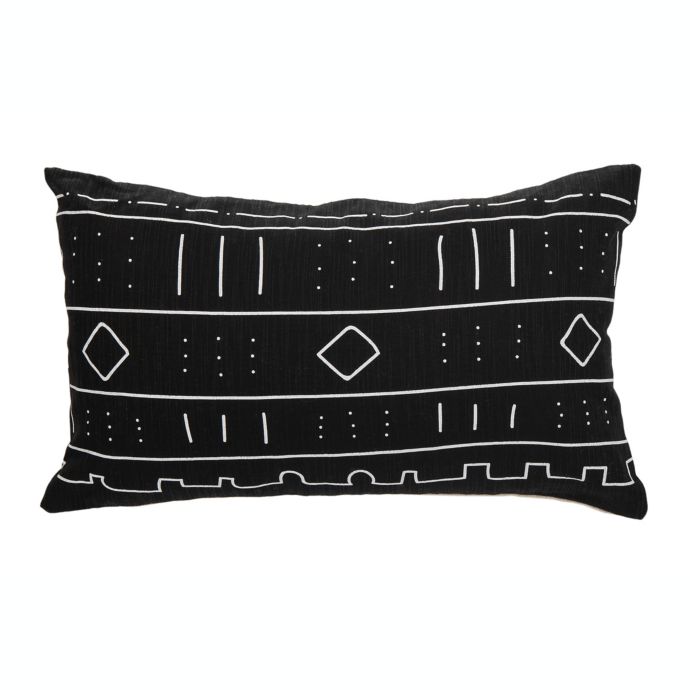 Safavieh Bardon Oblong Throw Pillow in Black/White | Bed ...