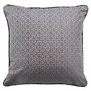 Safavieh Caitria Square Throw Pillow in Blue/Tan