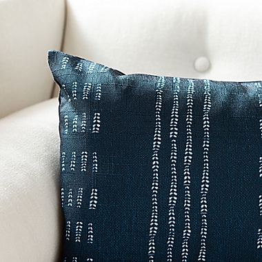 Safavieh Madelyn Oblong Throw Pillow in Deep Blue/White. View a larger version of this product image.