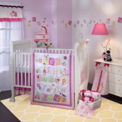 lambs and ivy girl crib bedding