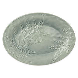 222 Fifth Tulace 17-Inch Oval Platter in Green