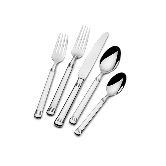 Alternate image 1 for Everyday Bistro Band™ by Fitz and Floyd® 45-Piece Flatware Set