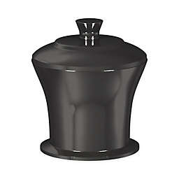 nu steel Midnight Cotton Jar with Lid in Black