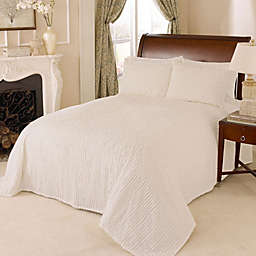 Channel Chenille Queen Bedspread in White
