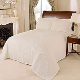 Channel Chenille Queen Bedspread in Ivory