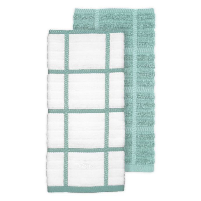 AllClad 2Pack Solid/Plaid Kitchen Towels Bed Bath & Beyond