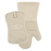 All-Clad 2-Piece Silicone Oven Mitt and Pot Holder Set in Almond