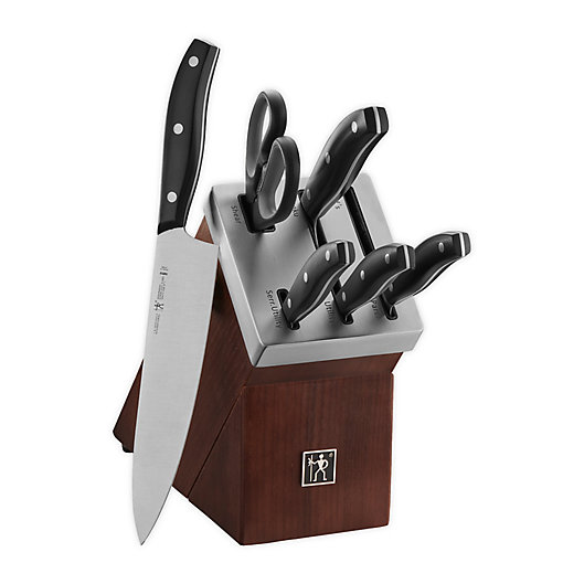 Alternate image 1 for HENCKELS Definition 7-Piece Kitchen Knife Set with Self-Sharpening Knife Block