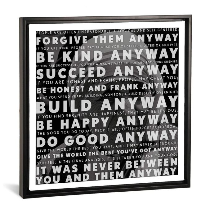 Icanvas Mother Teresa Quote Canvas Framed Wall Art Bed Bath Beyond