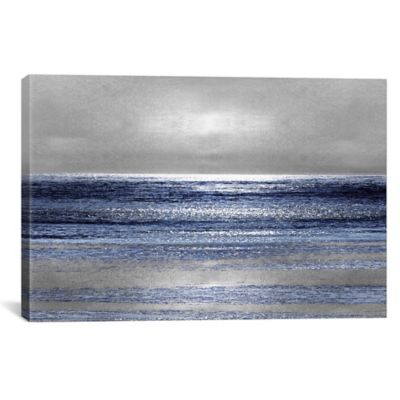 iCanvas Michelle Matthews Silver Seascape II 8-Inch x 12-Inch Canvas Wall Art